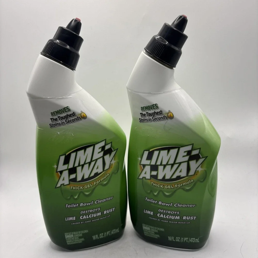 2X Lime Away Toilet Bowl Cleaner Destroys Lime Calcium Rust 16 Oz NEW